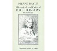 Pierre Bayle Historical and Critical Dictionary (Copertina rigida)