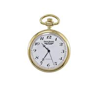 Pierre Bonnet Orologio da Tasca 2242D al Quarzo - Senza Coperchio, Cassa 41 mm in Metallo IPG/IPS, Quadrante Bianco con Catena Inclusa, Design Classico Vintage Senza Coperchio (ORO)