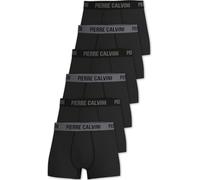 Pierre Calvini Hipster - Boxer da uomo (confezione da 6/12 pezzi) - Biancheria intima da uomo in morbido cotone, traspirante, traspirante, confortevole, confezione multipla, Nero (confezione da 6), S