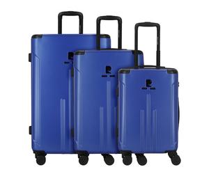 pierre cardin 4 ruote Set di valigie 3 pezzi blu