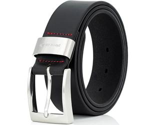 Pierre Cardin 70007 40 mm Wide Black or Brown Leather Belt, Größe/Size:100, Farbe/Color:marrone