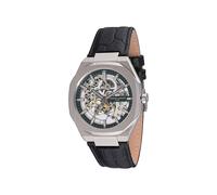 Pierre Cardin Black Leather Bracelet Watch