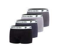 Pierre Cardin Boxer Uomo 100% Cotone, Mutande Uomo, set di 4, Grigio, Nero, Blu, Taglie L