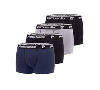 Pierre Cardin Boxer Uomo 100% Cotone, Mutande Uomo, set di 4, Grigio, Nero, Blu, Taglie M
