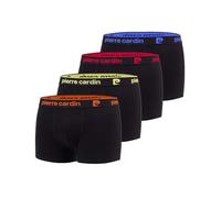 Pierre Cardin Boxer Uomo 100% Cotone, Mutande Uomo, set di 4, Rosso Nero, Blu, Taglie M