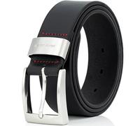 Pierre Cardin - Cintura da uomo in vera pelle 4 mm XXL con fibbia metallica marrone 140