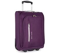 Pierre Cardin Cion CL610M - Valigia con lati morbidi e ruote resistenti testate contro lo stress, con maniglia telescopica e cinghie di imballaggio, Viola & Grigio Chiaro, Carry On, Carry On 50x34x20
