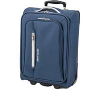 Pierre Cardin KLM Flybe Emirates - Valigia morbida con ruote da 45 x 40 x 20 cm, omologata per cabina inferiore a 55 x 40 x 20 cm, leggera 1,8 kg, 48 cm, 30 l (bagaglio a mano, blu navy e grigio)