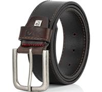 Pierre Cardin leather belt men, jeans belt men 40 mm wide, belt men full cowhide leather black