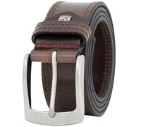 Pierre Cardin leather belt men, jeans belt men 40 mm wide, belt men, full cowhide XL dark brown