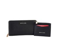 Pierre Cardin Parure Donna in Ecopelle Borsellino più Porta Carte (Nero)