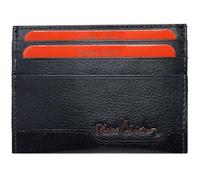 Pierre Cardin Portacarte di credito,in vera pelle,uomo,sottile,slim,piccolo, rfid,regalo,ragazzo,Portafoglio porta carte di credito (NERO)