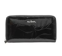 Pierre Cardin Portafoglio da donna in pelle naturale, design a matita, con scomparti intercambiabili con cerniera, scomparti per carte di credito, comodo, funzionale, moderno, Nero , 02 LEAF, Moderno