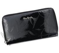 Pierre Cardin Portafoglio da donna in vera pelle, elegante e spazioso, 20 x 11 x 4 cm, Foglie nere, Classico