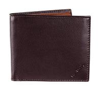 Pierre Cardin - Portafoglio da uomo in vera pelle nera, con blocco RFID, morbido, liscio, durevole e antipiega, Marrone/marrone chiaro interno, S, Bi Fold Portafoglio Uomo in Pelle