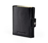 Pierre Cardin Portafoglio da uomo in vera pelle nera - Nappa, blocco RFID, morbido, liscio, durevole e a prova di pieghe, Nero , S, Rétro