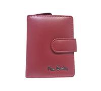Pierre Cardin Portafoglio in Vera Pelle con Zip e Logo in Metallo Brunito, 9 Scomparti Carte, Doppio Scomparto Portamonete, Porta Documenti, Dimensioni 11X9x2,5 Art. 2510 (ROSSO)