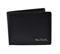 Pierre Cardin Portafoglio uomo nero in pelle con portamonete e patta A5524