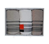 Pierre Cardin set asciugamani bagno 3 viso 3 ospiti (beige/bianco/tortora)