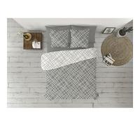 Pierre Cardin Set copripiumino incrocio grigio letto da 90 3 pezzi