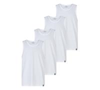 Pierre Cardin Set di 4 canottiere da uomo in cotone, Confezione 1: bianco/bianco, S