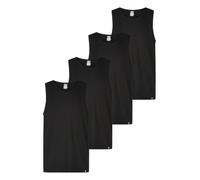 Pierre Cardin Set di 4 canottiere da uomo in cotone, Confezione da 2 - Nero/Nero, S