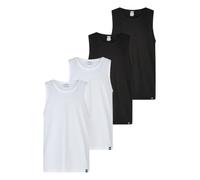 Pierre Cardin Set di 4 canottiere da uomo in cotone, Confezione da 3 - bianco/nero, XL