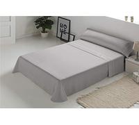 Pierre Cardin - Set di lenzuola Arcadia 100% cotone - Letto da 135 - Colore grigio