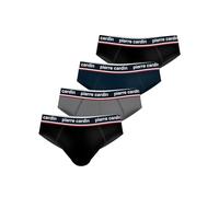 Pierre Cardin Slip Uomo Cotone, Intimo Uomo, Ipoallergenico, Supporto Senza Compressione (Set di 4), Nero, Blu, Grigio, Taglia M