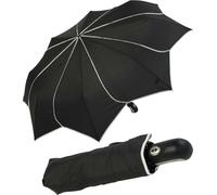 Pierre Cardin Sunflower - Ombrello automatico da tasca, per donna, Nero , 101 cm