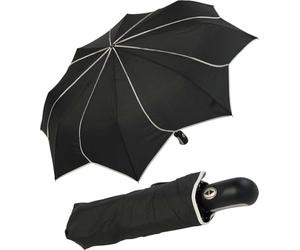 Pierre Cardin Sunflower - Ombrello automatico da tasca, per donna, Nero , 101 cm