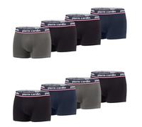 pierre cardin underwear Boxer da Uomo in Cotone, Mutandine da Uomo Naturali e ipoallergenici, Confezione da 8, Grigio/Bianco/Rosso/Blu/Nero, L
