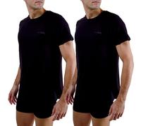 pierre cardin underwear Pca/1/Tr/Sigx2 T-Shirt, Nero, L (Pacco da 2) Uomo