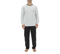 Pierre Cardin Underwear Pigiama da Uomo Lungo 100% Cotone, Abbigliamento da Notte Uomo, Set t-Shirt e Pantaloni, Grigio Chine/Nero, M