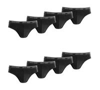pierre cardin underwear Slip Uomo 100% Cotone, Set da 8, Nero D (M)