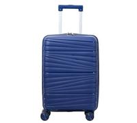 Pierre Cardin Valigia Trolley rigido con rotelle girevoli 55x38x20 Espandibile. (BLU)