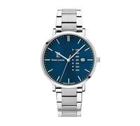 Pierre Lannier Cofanetto uomo Data Silvered Blue Dial Brown Leather Strap 20 MM, blu, one size