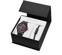 Pierre Lannier Cofanetto uomo Paddock Black Dial Black Milanese Steel Bracciale 22 MM, Nero , one size