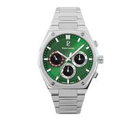Pierre Lannier Montre acier cadran vert collection Copilote