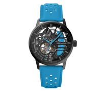 Pierre Lannier Montre femme automatique Paddock cuir bleu