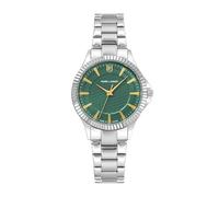 Pierre Lannier - Orologio Metropolitain - Quartz movimento dell'orologio - Spessore della cassa: 8.5 mm - Larghezza della cassa: 33 mm - Acciaio inossidabile - Vert - 5 ATM