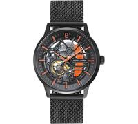 Pierre Lannier Paddock - Orologio automatico a maglia milanese arancione, 22 mm