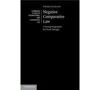 Pierre Legrand Negative Comparative Law (Tascabile)