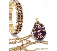 Pierre Lorren Faberge collana con ciondolo a forma di uovo realizzato a mano per donna braccialetto