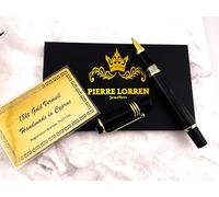 Pierre Lorren Penna a sfera in oro 18 carati su argento, di lusso, per scrivere appunti, penna elegante per dirigenti, penna classica di lusso regalo per infermieri, dottori e avvocati