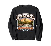 Pierre South Dakota Souvenir Città Stato Capitale Vintage Felpa
