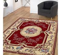 Pierre Tappeti Tappeto arredo salotto camera AUBUSSON ROSSO in ciniglia multiuso lavabile antiscivolo cm.200x280