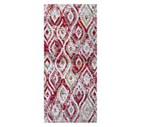 Pierre Tappeti Tappeto moderno MERCURY ROSSO disegno geometrico optical a rombi, arredo casa salotto soggiorno camera lavabile antiscivolo cm.80x140