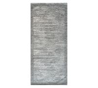 Pierre Tappeti Tappeto moderno NEW YORK GRIGIO cornice con tinta unita effetto melange, arredo casa salotto soggiorno camera lavabile antiscivolo cm.65x110
