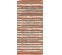 Pierre Tappeti Tappeto passatoia moderno LAOS ARANCIONE disegno a righe multicolore, arredo cucina corridoio multiuso lavabile antiscivolo cm.55x240